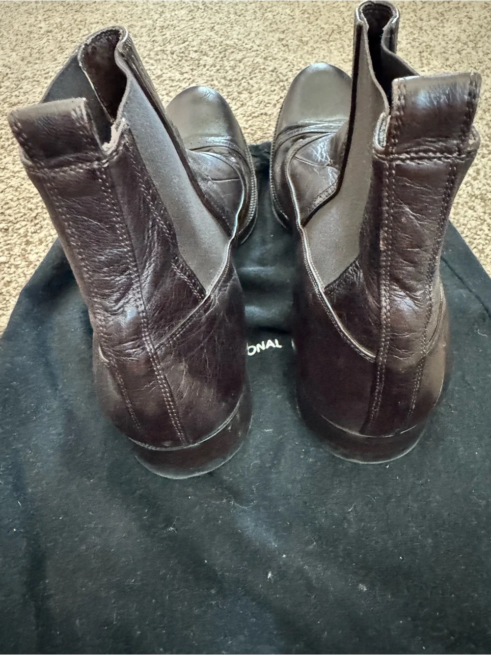 CoSTUME NATIONAL Men's Brown Leather Chelsea Boots Size 10